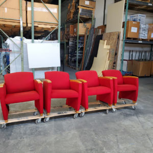 red lounge chairs