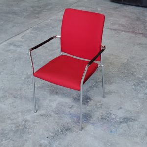 red stackable guest chairs